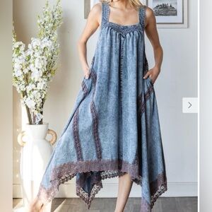 095 New Oli & Hali M pp 18 Blue and Purple Jumpsuit Pants overalls